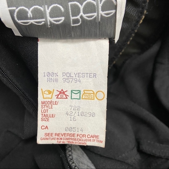 Vintage black Leslie belle shift dress black 16 NWT - Picture 7 of 7